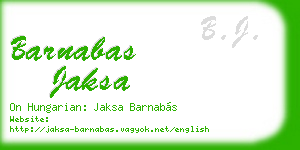 barnabas jaksa business card
